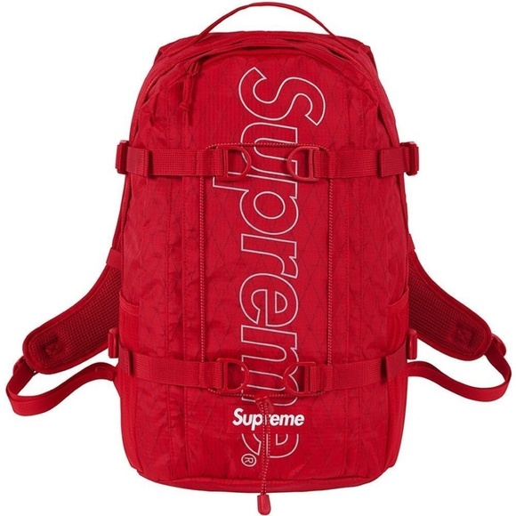 fake red supreme backpack